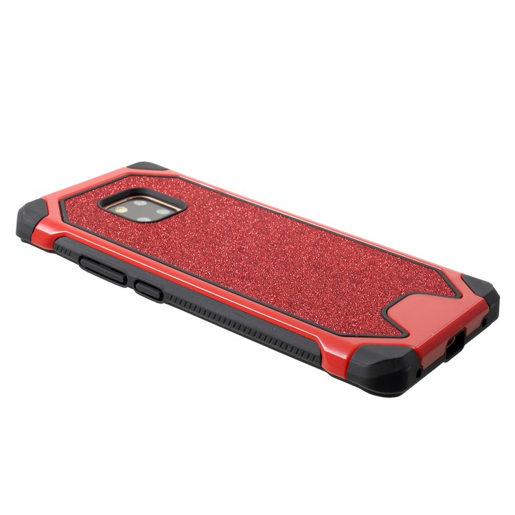 Glitter Powder Drop Resistant PC TPU Hybrid Mobile Casing for Huawei Mate 20 Pro - Red-3