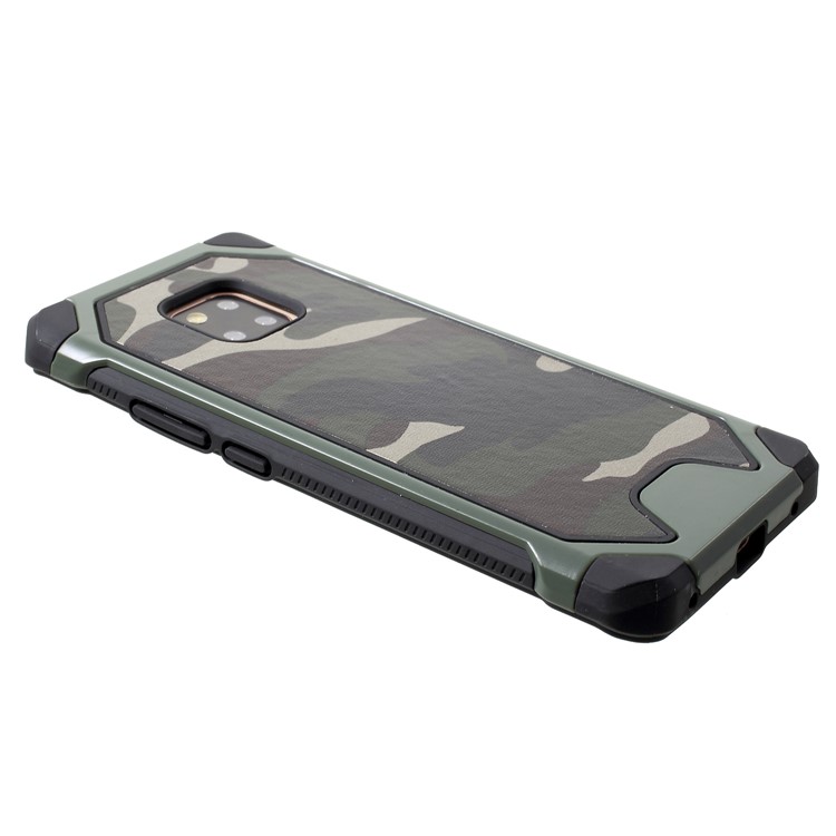 Camouflage Pattern Leather Coated PC TPU Hybrid Phone Cover for Huawei Mate 20 Pro - Green-4
