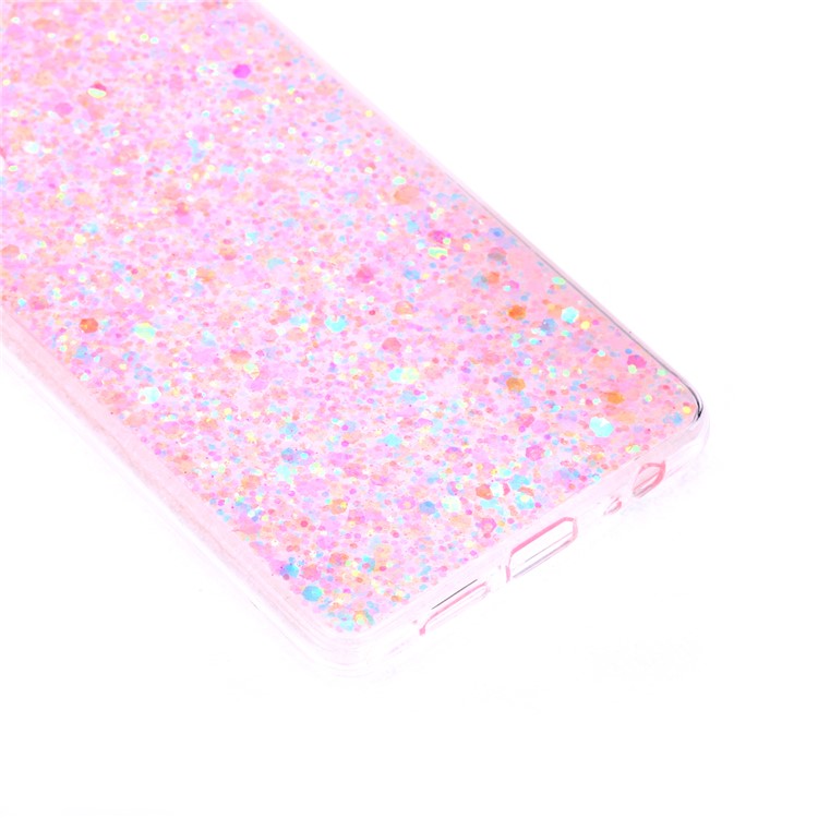 Glitter Sequins Glossy Acrylic + TPU Hybrid Protective Cover for Huawei P30 - Pink-3