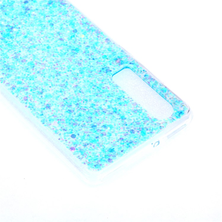 Glitter Sequins Glossy Acrylic + TPU Hybrid Protection Shell for Huawei P30 - Blue-4