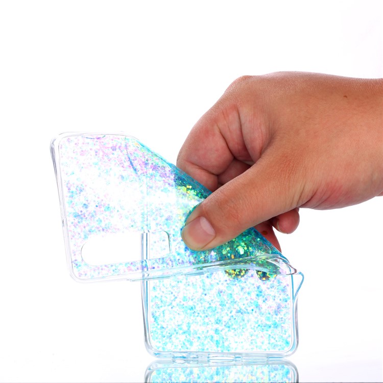 Glitter Sequins Glossy Acrylic + TPU Hybrid Protection Shell for Huawei P30 - Blue-5