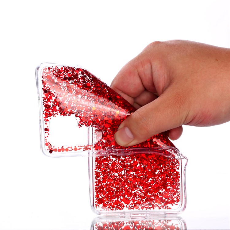Glitter Sequins Glossy Acrylic + TPU Hybrid Back Case for Huawei P30 Pro - Red-5