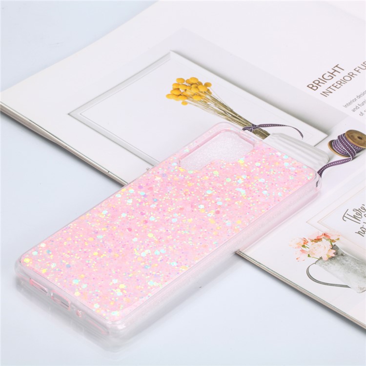 Glitter Sequins Glossy Acrylic + TPU Hybrid Mobile Shell for Huawei P30 Pro - Pink-1
