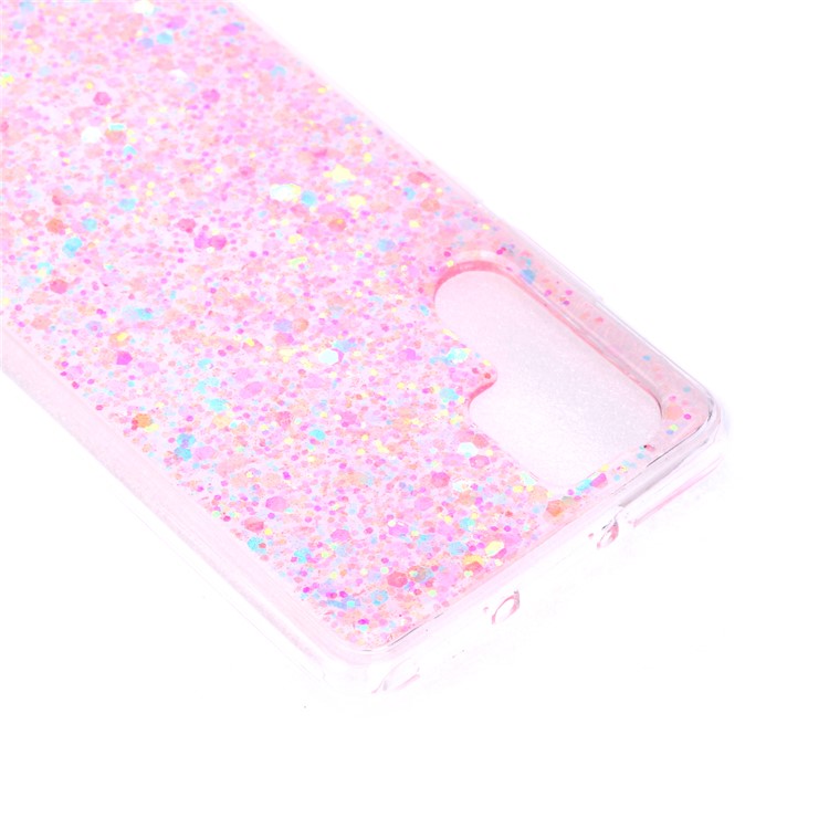 Glitter Sequins Glossy Acrylic + TPU Hybrid Mobile Shell for Huawei P30 Pro - Pink-4
