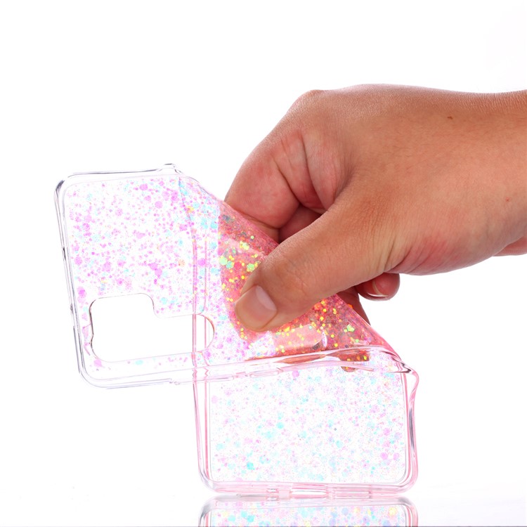 Glitter Sequins Glossy Acrylic + TPU Hybrid Mobile Shell for Huawei P30 Pro - Pink-5