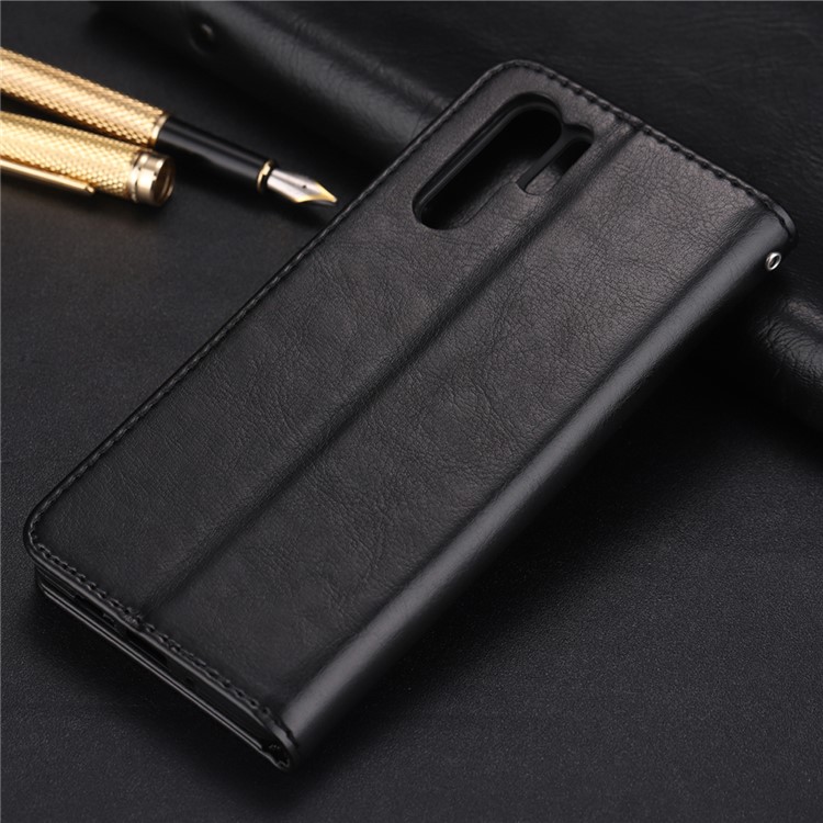 ENKAY Crazy Horse PU Leather Protective Case for Huawei P30 Pro - Black-4