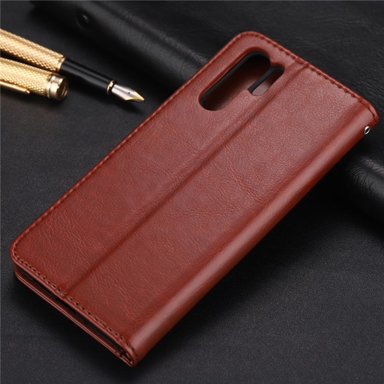 ENKAY Crazy Horse PU Leather Protective Casing for Huawei P30 Pro - Brown-4