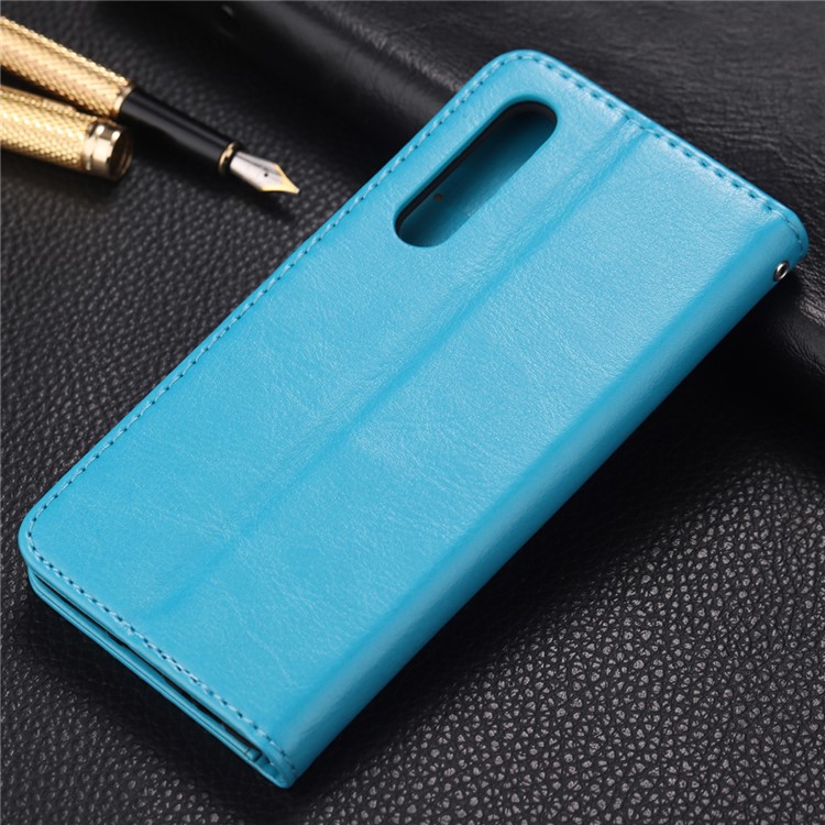 ENKAY Crazy Horse PU Leather Protective Shell for Huawei P30 - Blue-4