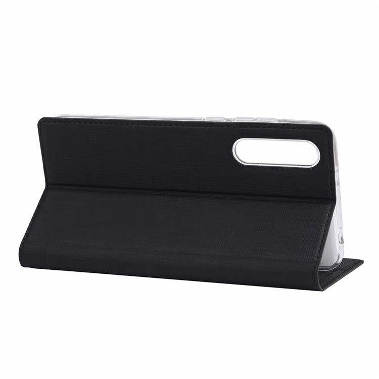 VILI DMX Cross Texture Leather Stand Case with Card Slot for Huawei Honor Magic 2 - Black-4