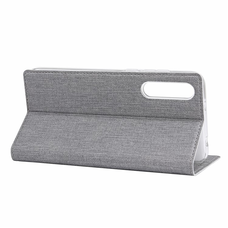 VILI DMX Cross Texture Leather Stand Cover with Card Slot for Huawei Honor Magic 2 - Grey-4