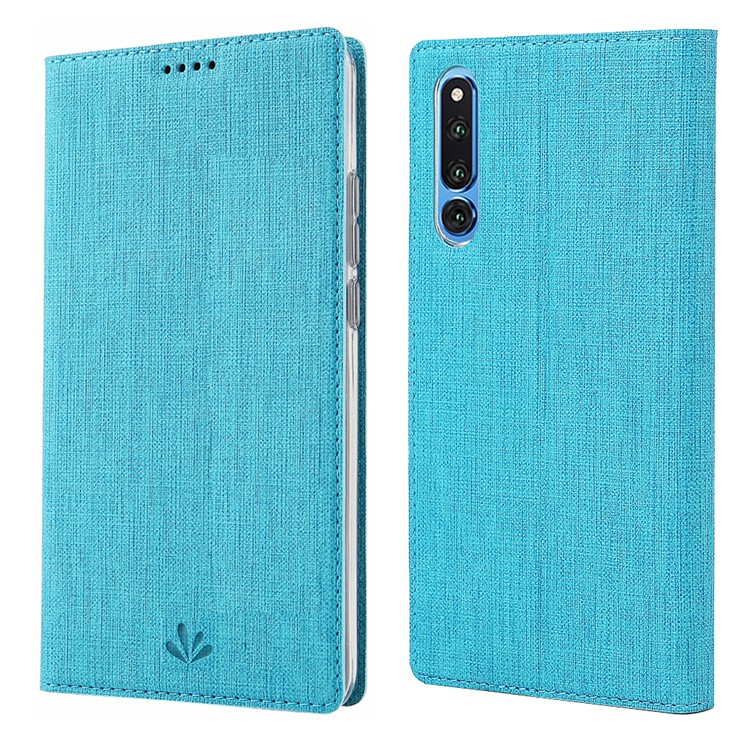 VILI DMX Cross Texture Cell Phone Leather Stand Case with Card Slot for Huawei Honor Magic 2 - Blue-1