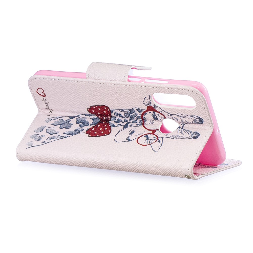 Pattern Printing Wallet Stand Leather Cover for Huawei P30 Lite/nova 4e/P30 Lite New Edition - Giraffe-4