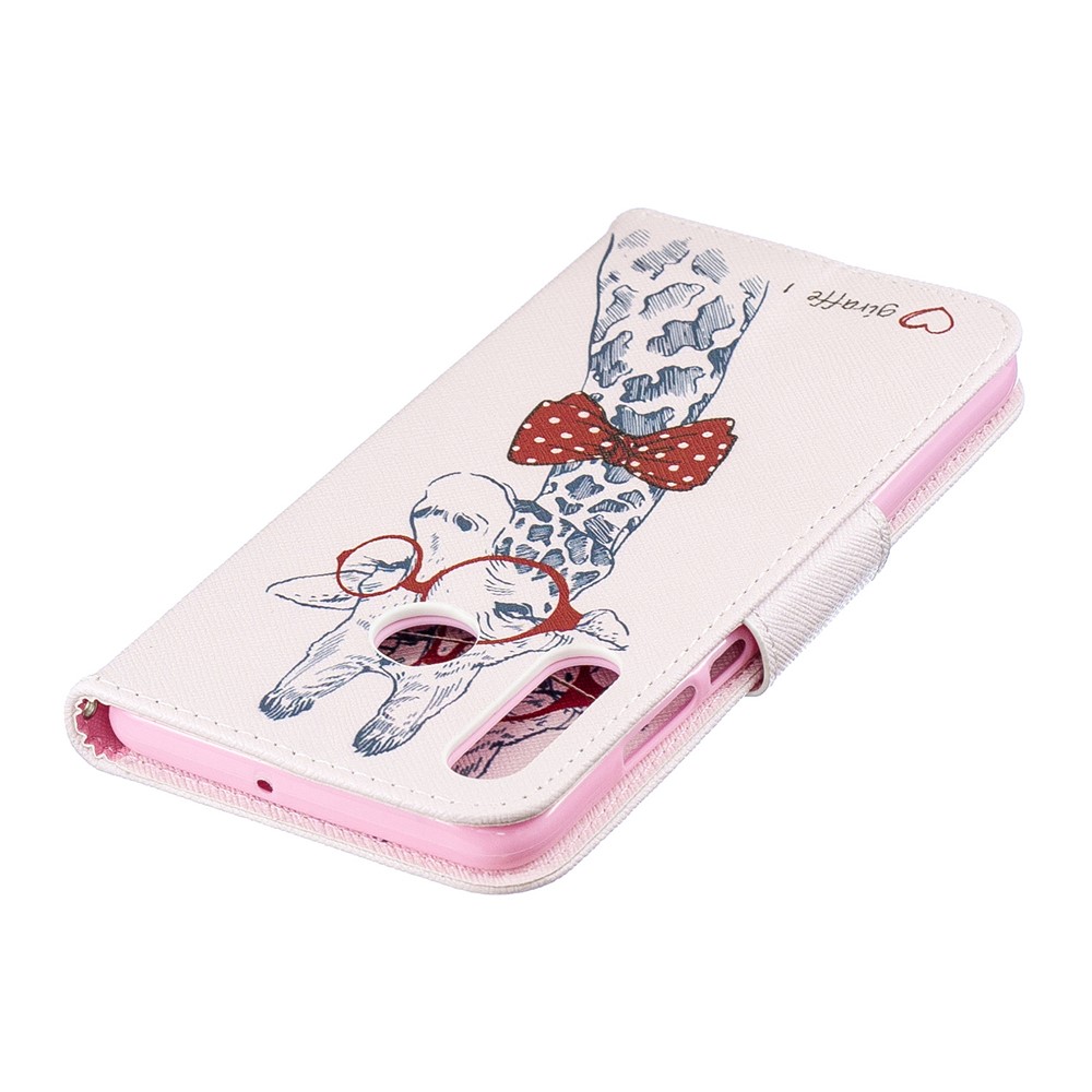 Pattern Printing Wallet Stand Leather Cover for Huawei P30 Lite/nova 4e/P30 Lite New Edition - Giraffe-7