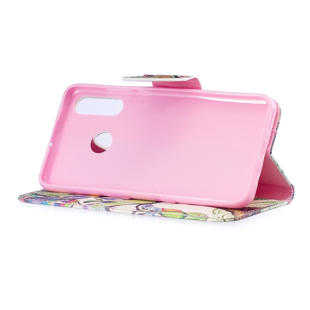 Pattern Printing Wallet Protective Leather Shell for Huawei P30 Lite/nova 4e/P30 Lite New Edition - Colorized Tree-5