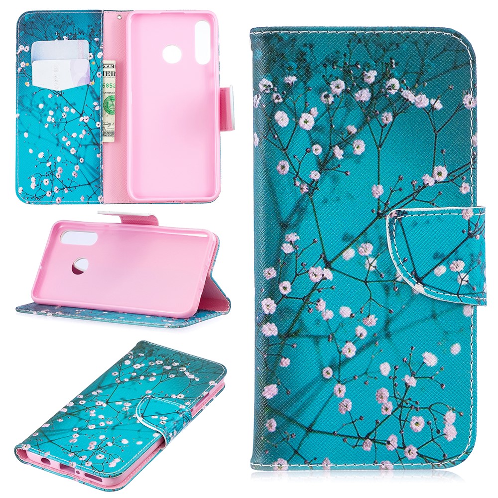 Pattern Printing Leather Mobile Cover for Huawei P30 Lite/nova 4e/P30 Lite New Edition - Wintersweet-1