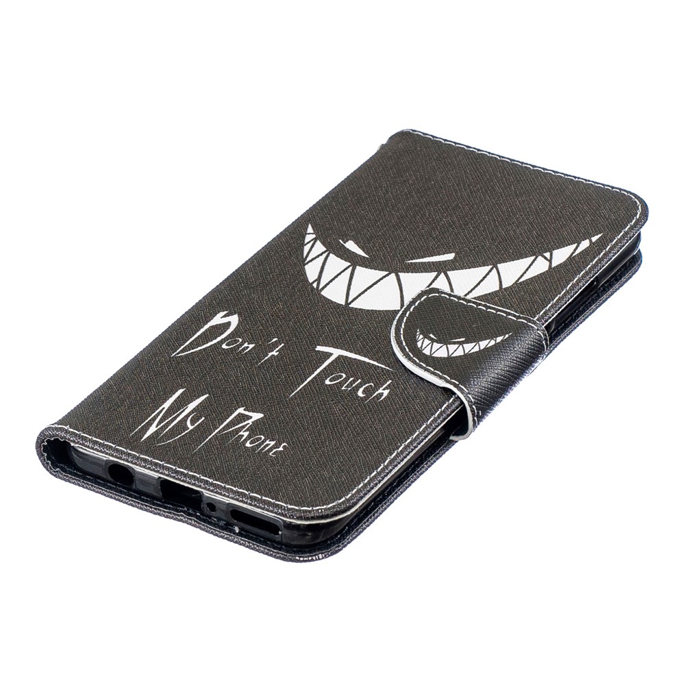 Patterned PU Leather Shell Case with Wallet Stand for Huawei P30 Lite/nova 4e/P30 Lite New Edition - Don't Touch My Phone-6