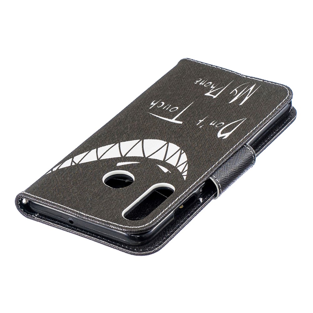 Patterned PU Leather Shell Case with Wallet Stand for Huawei P30 Lite/nova 4e/P30 Lite New Edition - Don't Touch My Phone-7