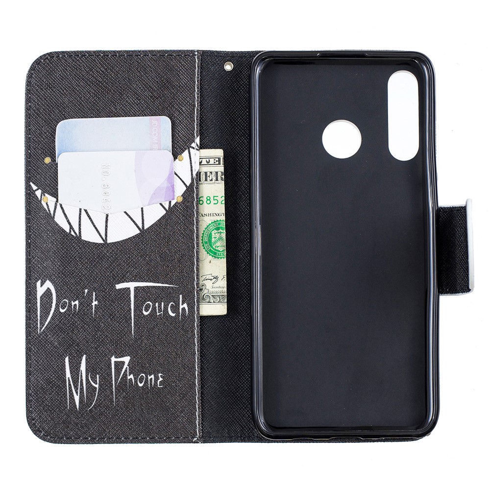 Patterned PU Leather Shell Case with Wallet Stand for Huawei P30 Lite/nova 4e/P30 Lite New Edition - Don't Touch My Phone-8