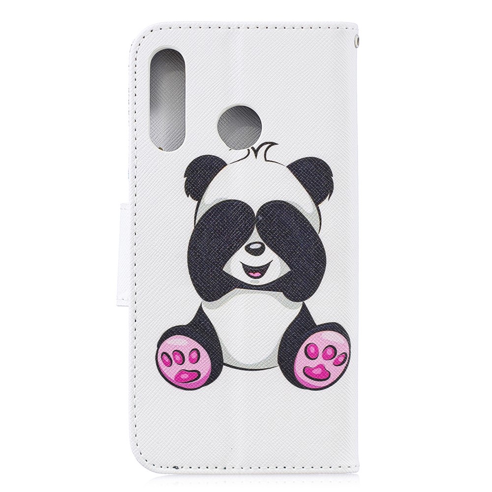 For Huawei P30 Lite Pattern Printing Leather Wallet Phone Shell - Cute Panda-3