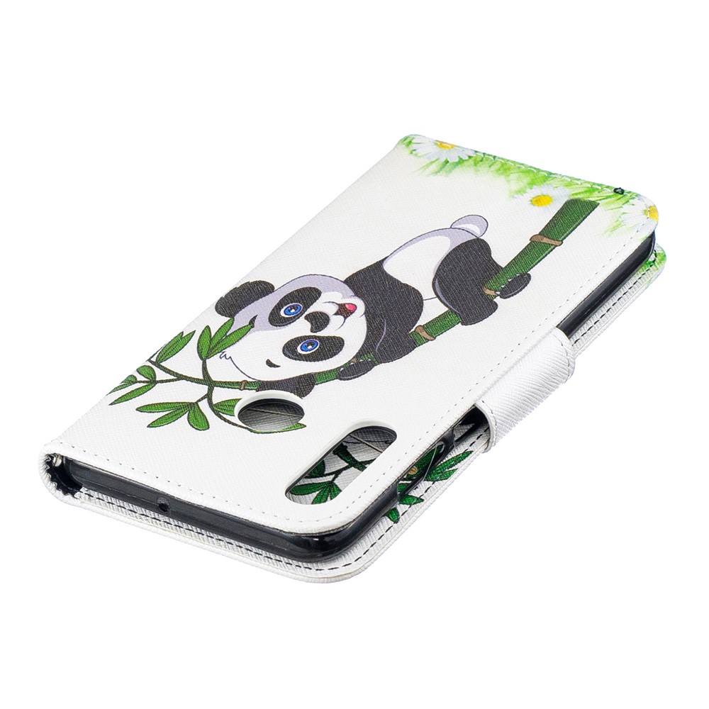 For Huawei P30 Lite Pattern Printing Leather Stand Phone Cover - Panda-7
