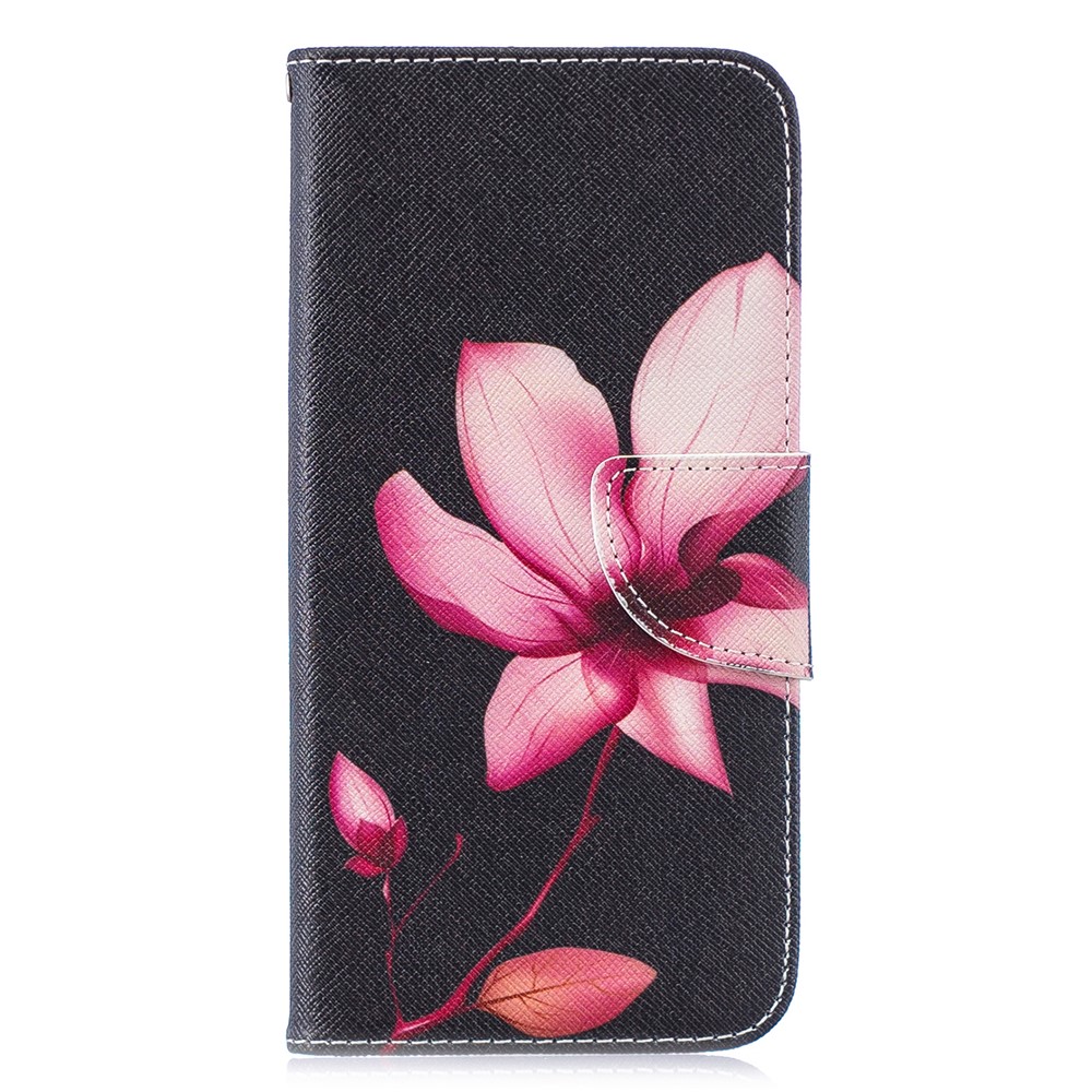 Para Huawei P30 Lite Padrão De Impressão De Couro Carteira Capa Case - Padrão Floral-2