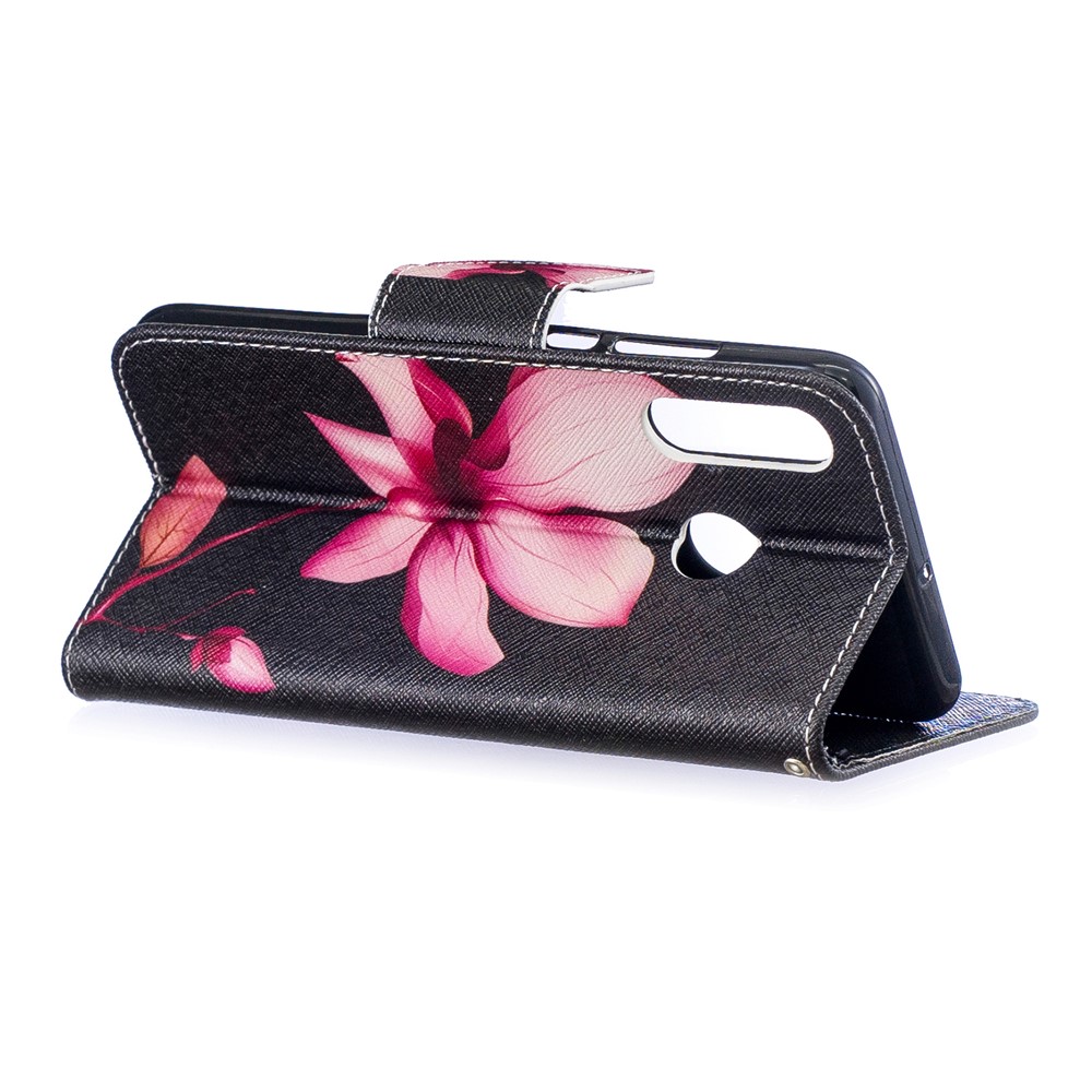 Para Huawei P30 Lite Padrão De Impressão De Couro Carteira Capa Case - Padrão Floral-4