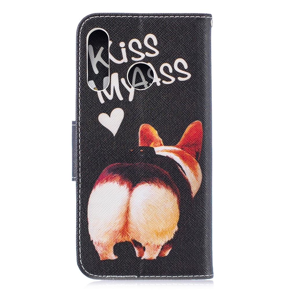 For Huawei P30 Lite Pattern Printing Leather Stand Protection Shell - Kiss My Ass-3