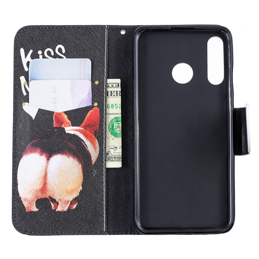 For Huawei P30 Lite Pattern Printing Leather Stand Protection Shell - Kiss My Ass-8
