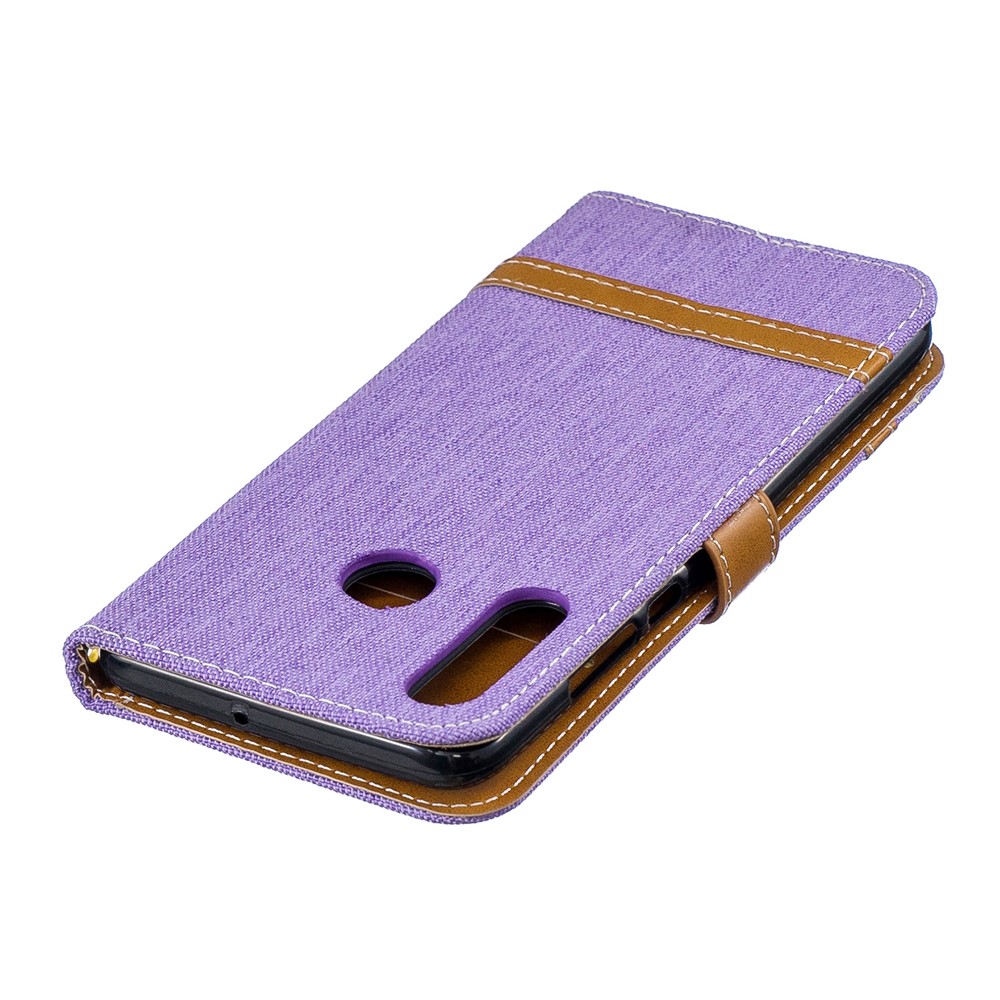 Couleur de Couleur Assortie Accessoire de Boîtier en Cuir en Tissu Pour Huawei P30 Lite / Nova 4e / P30 Lite Nouvelle Édition - Violet-7