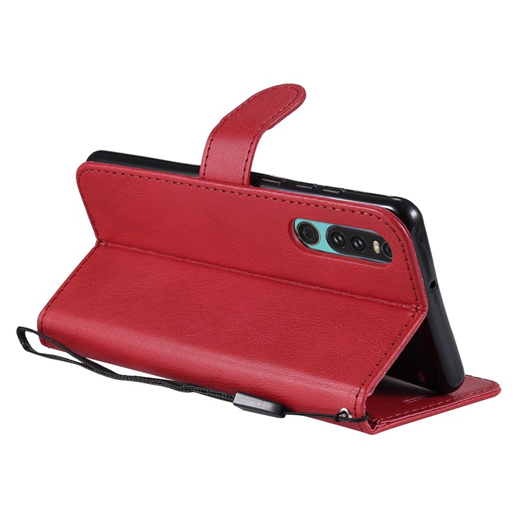 Wallet Leather Stand Cover for Huawei P30 - Red-7