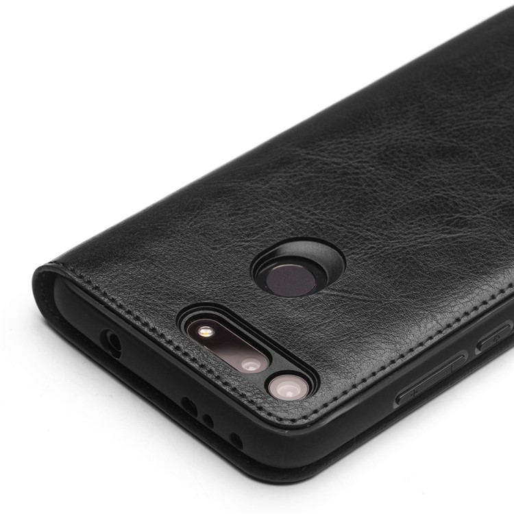 QIALINO Classic Style Genuine Leather Folio Case for Huawei Honor View 20 / V20 - Black-4