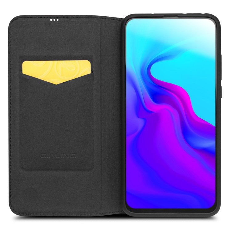 QIALINO Classic Style Genuine Leather Mobile Phone Cover for Huawei nova 4 - Black-2