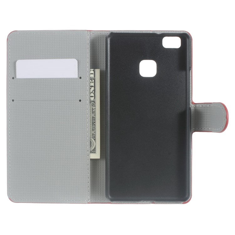 Leather Case Wallet Cover for Huawei P9 Lite - Vintage US American Flag-7