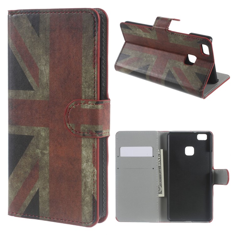 Stand Leather Wallet Cover for Huawei P9 Lite - Retro UK Union Jack-1