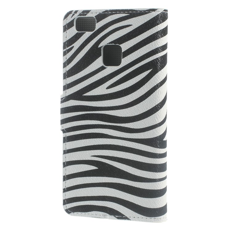 Stand Leather Flip Case Cover for Huawei P9 Lite - Zebra Stripes-2