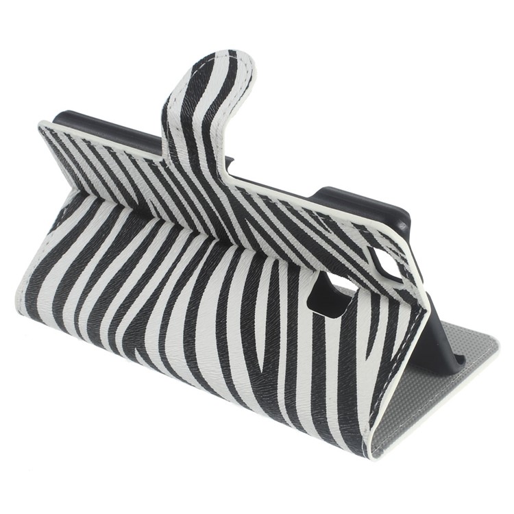 Stand Leather Flip Case Cover for Huawei P9 Lite - Zebra Stripes-4