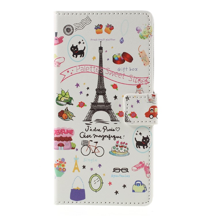 PU Leather Card Holder Case for Huawei P9 Lite - Palettes Sweet Street-3