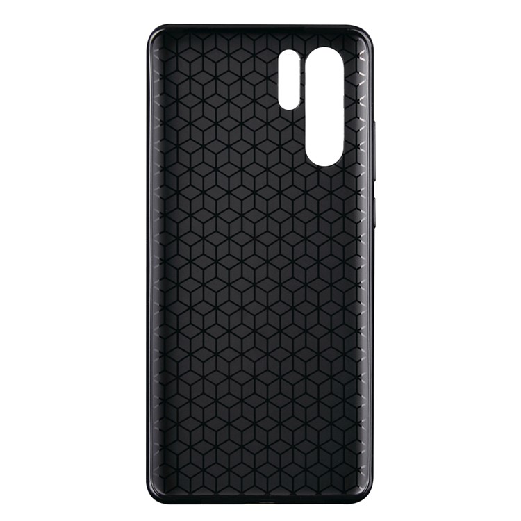 Carbon Fiber Texture Soft TPU Cell Phone Case for Huawei P30 Pro - Black-2