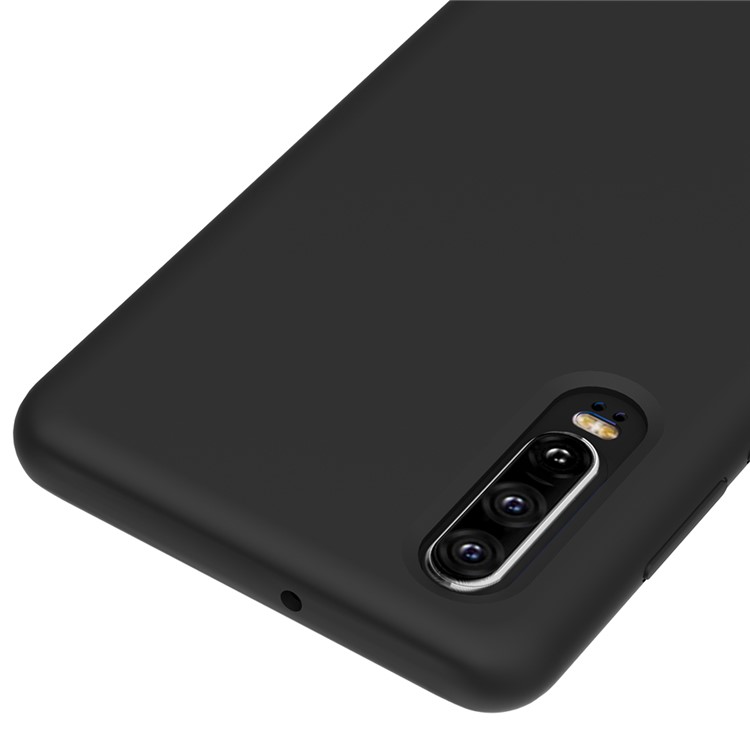 Liquid Silicone Protector Case for Huawei P30 - Black-3