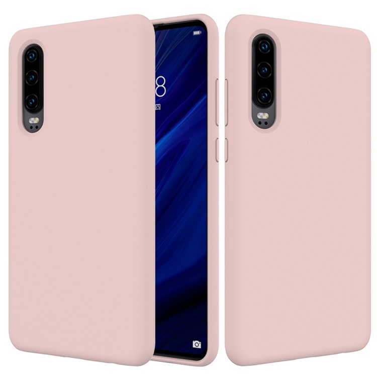 Liquid Silicone Protector Casing for Huawei P30 - Pink-1
