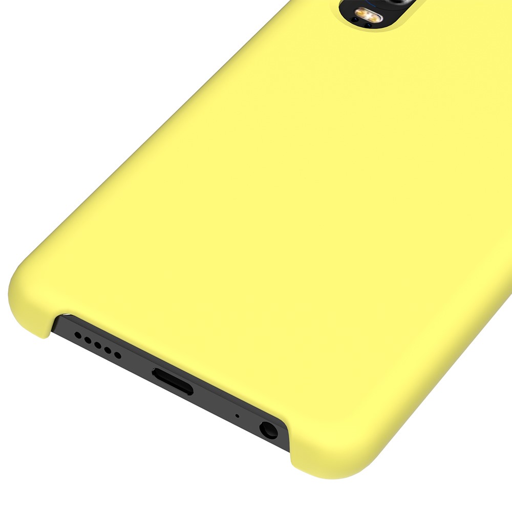 Liquid Silicone Protector Mobile Phone Case for Huawei P30 - Yellow-2