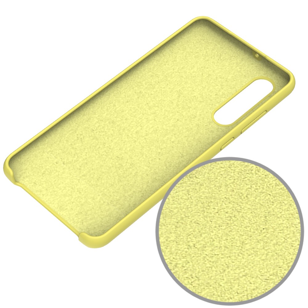 Liquid Silicone Protector Mobile Phone Case for Huawei P30 - Yellow-4