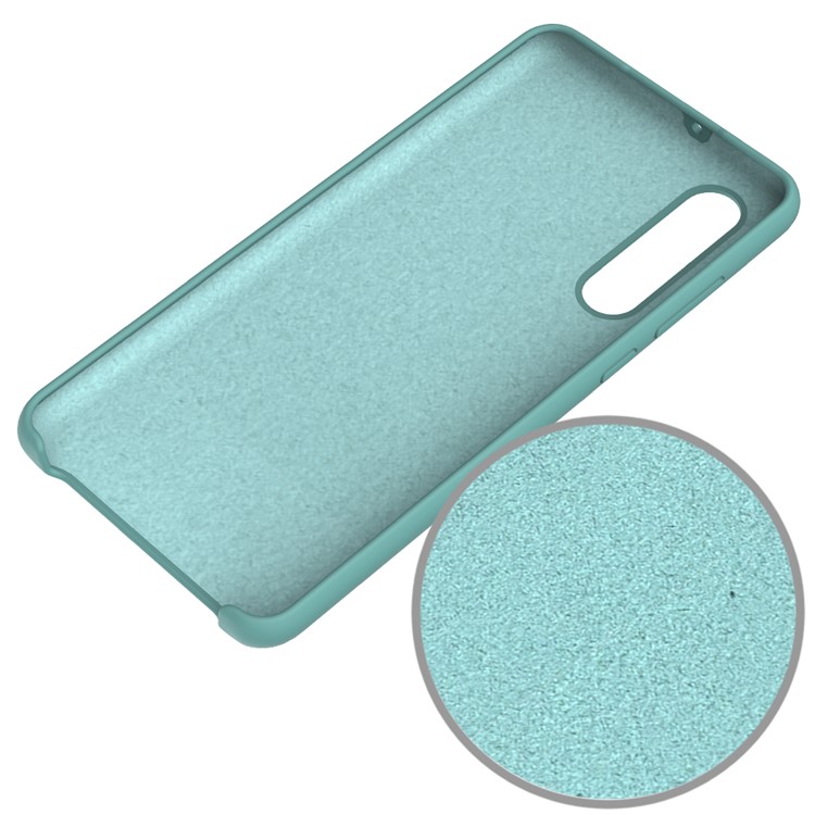 Liquid Silicone Protector Cell Phone Case for Huawei P30 - Cyan-4