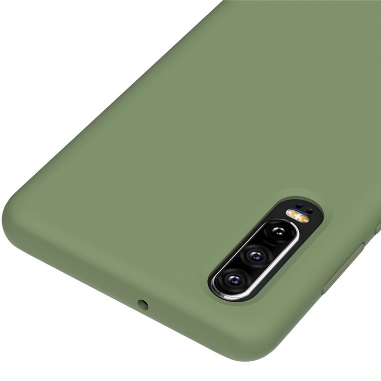 Liquid Silicone Protector Back Case for Huawei P30 - Green-3
