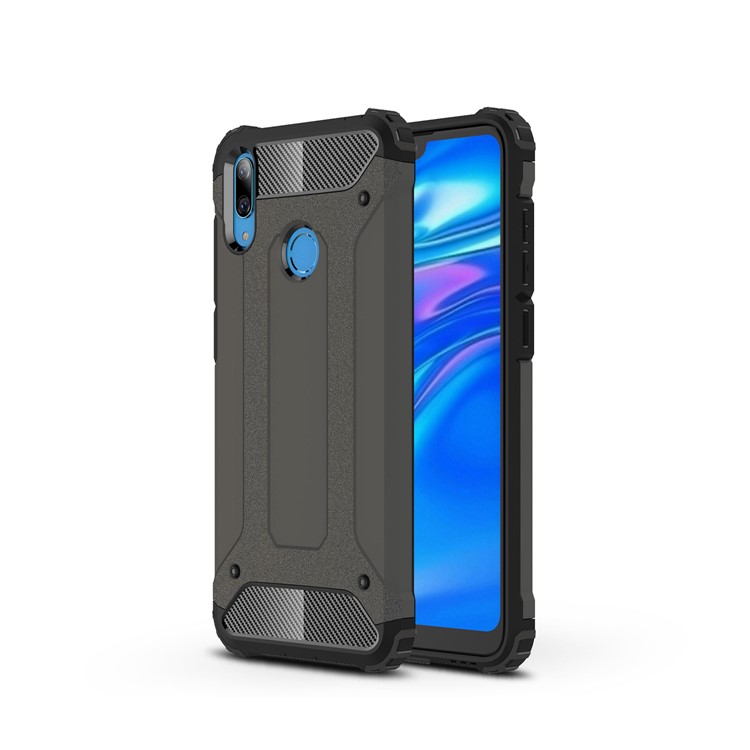 For Huawei Y7 (2019) Armor Guard Plastic + TPU Hybrid Mobile Shell - Bronze-1