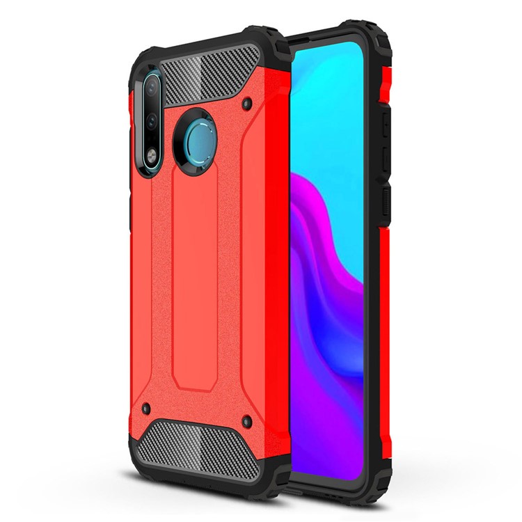 Heavy Duty Rugged Hybrid Phone Casing (Plastic + TPU) for Huawei P30 Lite - Red-1