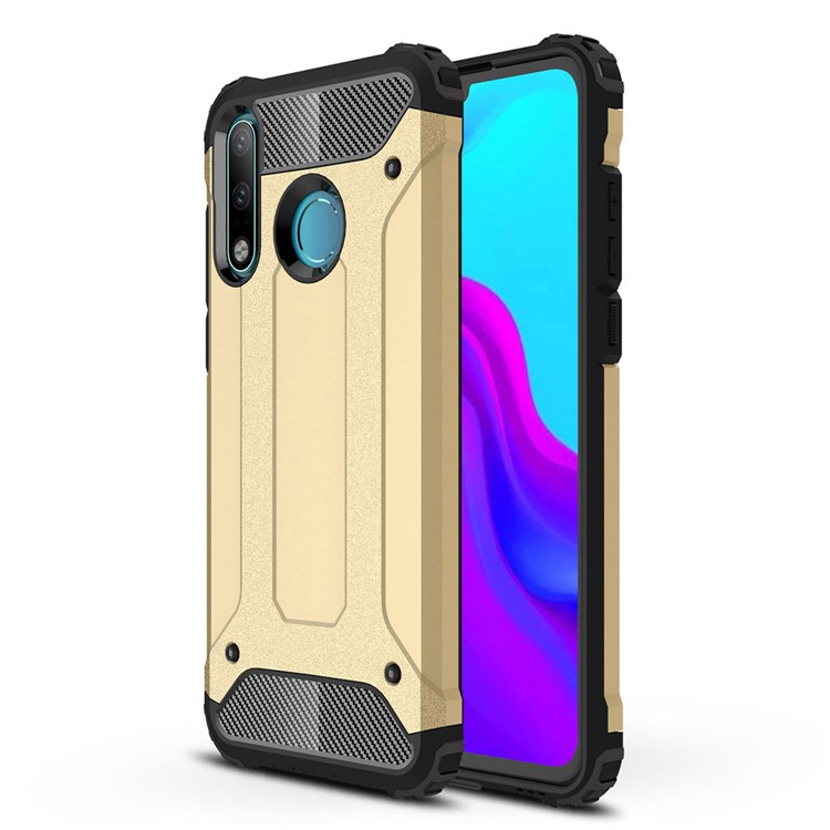 Heavy Duty Rugged Combo Phone Case (Plastic + TPU) for Huawei P30 Lite - Gold-1