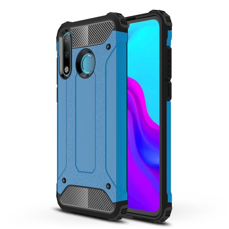 Heavy Duty Rugged Hybrid Back Case (Plastic + TPU) for Huawei P30 Lite - Baby Blue-1