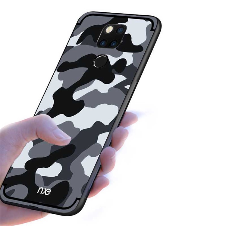 NXE Camouflage Pattern TPU Mobile Phone Case for Huawei Mate 20 Pro - Grey-4