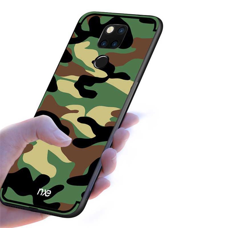 NXE Patrón de Camuflaje TPU TPU Tapa Posterior Para Huawei Mate 20 Pro - Ejercito Verde-4